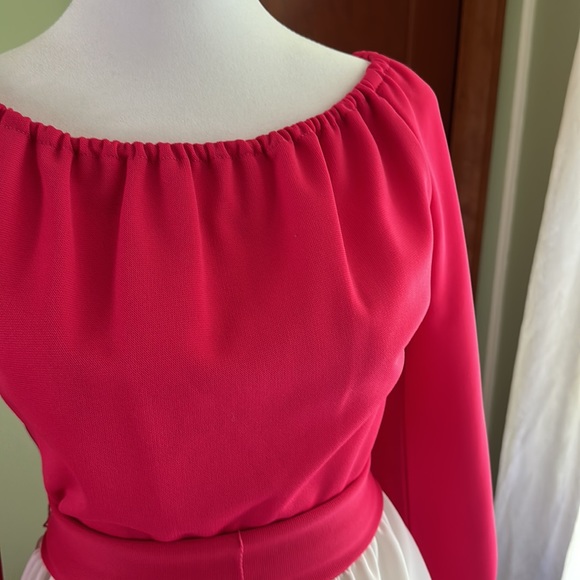 VINTAGE Vicky Vaughn Pink Embroidered Dress, Size M - Picture 2 of 7